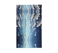 Nuvole bianche sul mare Bandiera. Bandiera decorativa per esterni 0,9 x 1,5 m, striscione verticale in poliestere. Adatto per l'uso come decorazione esterna