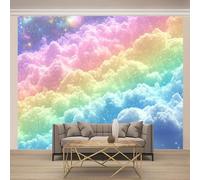 Nuvole Carta Da Parati Panoramica Murale 400X280Cm Cielo Stellato Tessuto Non Tessuto Murali Effetto 3D Motivo Decorazioni Da Parete Per Bambini Camera Da Letto Soggiorno