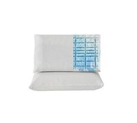 Nuvole di Sonno - Coppia Cuscini Massaggiante in Memory Foam HD Traspirante Guanciali Ortopedico Alti 13 cm da Letto con Rivestimento Lavabile Ergonomico e Correttore per Collo Made in Italy