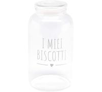 NUVOLE DI STOFFA Contenitore Biscottiera vetro I MIEI BISCOTTI 2300 ml 13x23,5cm