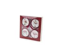 Nuvole di Stoffa Set 4 Medaglioni natalizi + confezione "Giostra" D8 cm VARIANTE: A