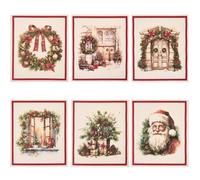 NUVOLE DI STOFFA Set 6 spugne di Natale Christmas is Coming 17.2x19.4 cm Variante: A