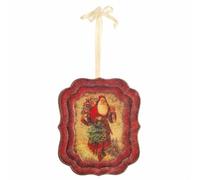 NUVOLE DI STOFFA Targhetta con immagine natalizia H20 cm 3 varianti VARIANTE: B