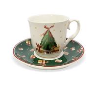 Nuvole di Stoffa Tazza da tè con piattino Natalizia in Porcellana Carol 6293