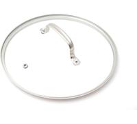 Nuwave 19,5CM Coperchio in vetro temperato ventilato per casseruola, adatto al forno fino a 350F, lavabile in lavastoviglie, resistente agli urti, manico in acciaio inossidabile e Rim