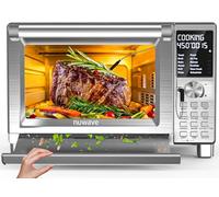 Nuwave Bravo XL Pro Smart Oven & Air Freidera, ventola migliorata 100% più veloce, risultati più nitidi, temperature regolabili 50F-500F, visualizzazione bianca fredda interattiva migliorata,