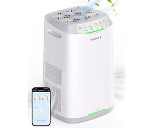 NUWAVE OxyPure ZERO E500 Smart Purificatore d'aria, ZERO Waste & ZERO Filtro Sostituzioni Ampia area fino a 855 Mq Ft, cattura il 100% di particelle inquinanti piccoli come 0,1 Micron, doppia