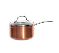 Nuwave Pentola da 1,9 litri in ceramica antiaderente blu Duralon, priva di PFAS, compatibile con induzione, lavabile in lavastoviglie e in forno, manici freschi e resistente ai graffi