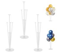 NUWIQ 3 Pezzi Supporto Palloncini, Porta Palloncini Supporto, Palloncino Kit con Bastoncini, per le Decorazioni di Feste, Matrimoni e Compleanni