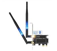 Nuwo AX5400 Scheda di Rete Wireless WiFi 6E PCIe per PC Fisso Gaming, Bluetooth 5.2, Staffa a Basso Profilo, Tri-Band (6 GHz, 5 GHz, 2.4 GHz), WPA3, Supporta Windows 10/11
