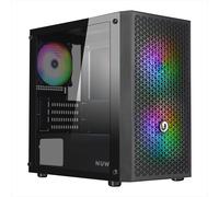 Nuwo Case Micro-ATX Blitz R27 Nero – 0,50mm SPCC, 3 ventole FRGB, pannello vetro temperato