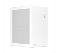 Nuwo Eguera A123 Case Compatto MicroATX per PC Desktop Office Mini Tower 0.6MM SPCC, USB 3.0, Pannelli Laterali in Mesh, Bianco