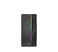 Nuwo Itak I603 Case Micro-ATX Mini-ITX con Alimentatore 240W per PC Desktop Office Mini Tower mATX 0.40MM SPCC, Strip LED e Lettore Card, USB 3.0, Nero
