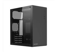 Nuwo Eguera A111 Case Compatto MicroATX per PC Desktop Office Mini Tower 0.6MM SPCC, USB 3.0, Pannello Laterale in Vetro Temperato, Nero