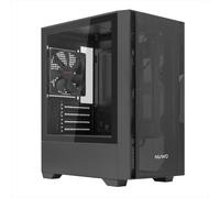 Nuwo Gigan BK200 Case PC Gaming Micro-ATX - Mini Tower con Ventola Preinstallata 120mm Nera - Pannello Frontale Mesh e Laterale in Vetro Temperato Panoramico