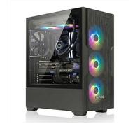 Nuwo Gigan BK200 Case PC Gaming Micro-ATX - Mini Tower con Ventola Preinstallata 120mm Nera - Pannello Frontale Mesh e Laterale in Vetro Temperato Panoramico