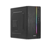 Nuwo Case Mini-Tower Itak I603 - Micro-ATX/Mini-ITX, Alimentatore 240W, USB 3.0, Strip LED, Nero