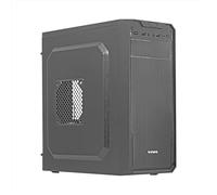 Nuwo Jester J901 Case ATX Mid Tower con Alimentatore 400W per PC Desktop Office Mini Tower mATX 0.40MM SPCC, Ventola da 80mm Preinstallata, USB 2.0, Nero