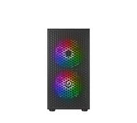 Nuwo Blitz R27 Nero Case Micro-ATX per PC Desktop Office Gaming Mini Tower 0.50MM SPCC, 3 Ventole FRGB (Illuminazione Arcobaleno Fissa), Frontale Rete e Pannello Laterale in Vetro Temperato