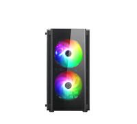Nuwo Blitz R28 Case Micro-ATX Mini-ITX per PC Desktop Office Mini Tower mATX 0.50MM SPCC, 3 Ventole FRGB, Frontale e Pannello Laterale in Vetro Temperato