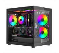 NUWO Vitra Case Pc Gaming Micro 3 Ventole ARGB Frontale e Pannello in Vetro BK