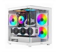 NUWO Vitra Case Pc Gaming Micro 3 Ventole ARGB Frontale e Pannello in Vetro WH