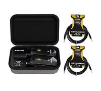 NUX C-5RC - Sistema per chitarra wireless 5,8 GHz Trasmettitore e ricevitore Auto Match, custodia di ricarica con 2 cavi per chitarra Roxtone Premium
