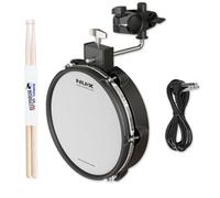 Nux DM-8 - Tamburo elettrico da 10", con supporto e bacchette keepdrum, 1 paio