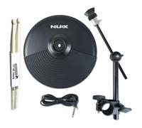 Nux DM210 - Set di piatti per batteria elettrica da 10", con supporto e bacchette keepdrum