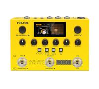 NU-X Pedale stereo Dual Loop | Looper multi-effetto per chitarra, basso e voce con drum machine, registrazione USB, MIDI e interruttore a pedale per esibizioni dal vivo