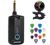 NUX Mighty Plug Pro MP-3 - Amplificatore per cuffie per chitarra/basso, con accordatore Snark-X e confezione di plettri Dunlop