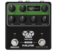 NUX NDD-7 TAPE ECHO Delay Effects Pedale, Fino a 1600ms Stereo Delay Time,7 Repro-Tape Heads Combinazioni e Riverbero, Autentica Emulazione Echo Tape, 40 Secondi Stereo Phrase Looper