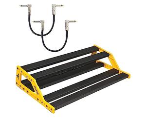 Nux NPB-M Bumblebee - Pedaliera a due livelli per dispositivi ad effetto + 2 cavi patch keepdrum