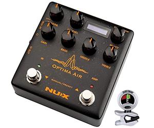 NUX Optima Air - Simulatore di chitarra acustica a doppio interruttore con accordatore Silver Snark