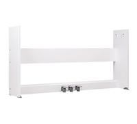 NUX - Supporto per pianoforte digitale in legno per NPK-10 e NPK-20, robusto supporto per tastiera bianco con 3 pedali, resistente supporto per pianoforte in legno per casa, studio e pratica