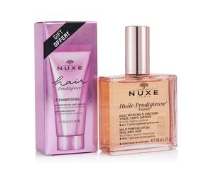 Nuxe Huile Prodigieuse Florale Dry Oil 100 ml + Hair Prodigieux Le Shampooing 30 ml