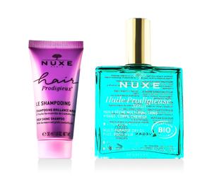 Nuxe Huile Prodigieuse Néroli Multi-Purpose Dry Oil 100 ml + Hair Prodigieux HighShine Shampoo 30 ml