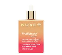 NUXE Prodigieuse Boost Siero autoabbronzante viso e collo con acido ialuronico e DHA 100% naturale per un bagliore graduale e radioso, 1,0 Fl Oz