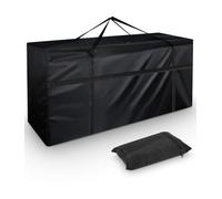 Nuxory Borsa per Cuscini da Giardino Borse di Stoccaggio per Esterni Borsa da Giardino Molto Grande Impermeabile borsa da campeggio con Cerniera Maneggiare per Cuscini,Abbigliamento(130x32x55cm,Nero)