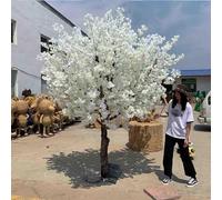 Nuxyyds Grandi Alberi di Ciliegio Artificiali Bianchi, Albero Realistico per Feste di Matrimonio, Pianta Artificiale per La Casa, Albero di Fiori di Ciliegio Simulato Fiore di Seta Round-1.2x0.8m
