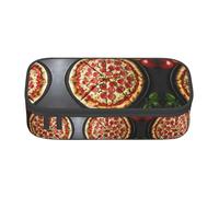 NUYFVG Astuccio grande con stampa pizza, elegante e funzionale, piccolo ma spazioso, ideale per viaggi o uso quotidiano
