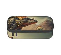 NUYFVG Astuccio scolastico elegante con stampa di dinosauri, 20 x 5 x 9,4 cm, borsa portaoggetti multifunzione per studenti