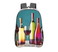 NUYFVG Bicchieri Da Cocktail E Vino Senza Bottless Stampa Funzionale Trasparente Zaino Trasparente Pvc Scuola Viaggio Bookbag Ragazzi Ragazze Studente
