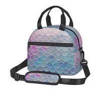 NUYFVG Borsa portapranzo colorata a forma di sirena, riutilizzabile, isolata, per adulti, per lavoro, viaggi, donne e uomini