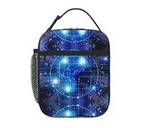 NUYFVG Borsa termica portatile per il pranzo con intelligenza artificiale, per donne, uomini, bambini, per lavoro, scuola, picnic, attività all'aperto
