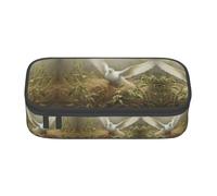 NUYFVG Elegante astuccio con stampa erba e colomba, astuccio grande capacità, ideale per viaggi o uso quotidiano