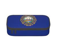 NUYFVG New Hampshire State Flag Stampa Elegante Scuola Astuccio 8.3 X 2 X 9.4 cm Multi Funzionale Storage Bag Studente