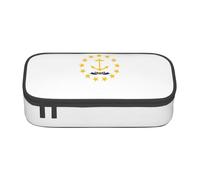 NUYFVG Rhode Island State Flag Print Elegante astuccio scolastico 8,3 x 2 x 9,4 cm borsa portaoggetti multifunzione studente
