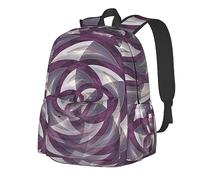 NUYFVG Sphere Blooming Flower Rose stampato zaino per computer portatile per le donne elegante zaino casual per lavoro viaggi d'affari, nero, taglia unica