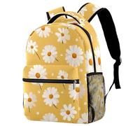 NUYFVG Zaino blu chiaro con margherita bianca per bambini Lagre Capacità Zaino per bambini Zaino per la scuola Borsa per libri per ragazzi Primaria Junior, Come nella foto, Taglia unica